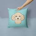 thumbnail image 2 of Dog Face Checkerboard Design Fabric Decorative Pillow, 2 of 4