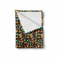 thumbnail image 2 of Bee Soft Flannel Fleece Blanket, Graphic Summer Composition with Honeycomb Bees Flowers Honey Bucket on Black Backdrop, Cozy Plush for Indoor and Outdoor Use, 50" x 70", Multicolor, by Ambesonne, 2 of 6