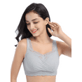thumbnail image 6 of BIMEI Mastectomy Bra with Pockets for Breast Prosthesis Women's Full Coverage Wirefree Everyday Bra 8888,Grey, 34C, 6 of 7