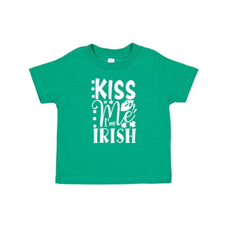 

Inktastic St. Patrick s Day Kiss Me I m Irish with Lips and Shamrocks Gift Baby Boy or Baby Girl T-Shirt