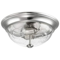 Prominence Home 13” Flush Mount Seeded Bowl Ceiling Light, Madalyn, 51382-31, Nickel