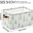 thumbnail image 4 of GZHJMY Storage Basket Cartoon Christmas Tree Foldable Canvas Laundry Baskets Bin Waterproof Inner Layer with Sturdy Handles for Toy Nursery Blanket Clothes 1 Pack, 4 of 7