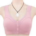 thumbnail image 3 of Front Closure Bras! Audhol Women Lace Front Button Shaping Cup Adjustable Shoulder Strap Large Size Bra Mastectomy Bras for Women Pink 3XL, 3 of 5