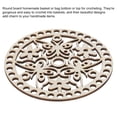 thumbnail image 3 of Crochet Basket Base 5.5 Inch Circle Wooden Crochet Bag Bottom for DIY Craft Basket Crochet Weaving Knitting, 3 of 4