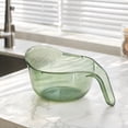 thumbnail image 4 of Aesthetic Multifunctional Rice Strainer with Handle, BPA-Free Colander | Food Grade, Fine Holes for Fast Draining, Space-Saving for Washing, Draining & Storing Food (Green), 4 of 7