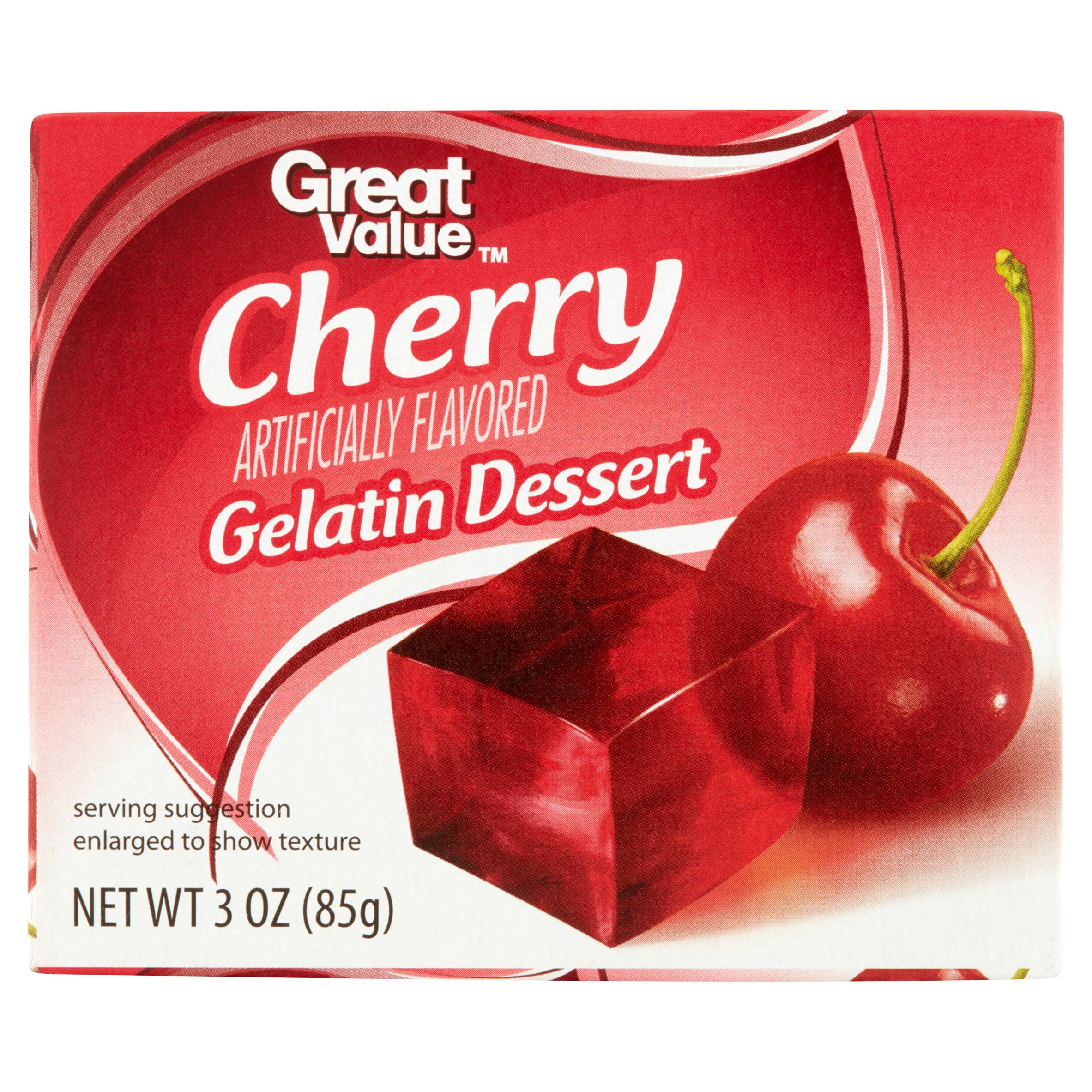Great Value Cherry Gelatin Dessert, 3 oz by Wal-Mart Stores, Inc.
