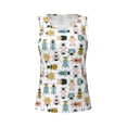 thumbnail image 4 of Fotbe Colorful Insects Womens Loose Fit Casual Flowy Slim-Fit Tank Tops Athletic Round Neck Trendy Sleeveless Summer Tops for Gym and Yoga-Small, 4 of 9