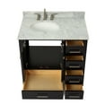 thumbnail image 6 of Ariel Cambridge 37 In. Left Offset Oval Single Sink Vanity With Carrara White Marble 0.75 In Countertop In Espresso, 6 of 10