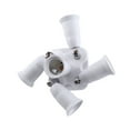 thumbnail image 3 of TKSE Adaptador de enchufe E27, 3/4/5 en 1 ajustable E27 a E27 Base adaptador de bombilla soporte divisor de enchufe nuevo para fiesta de construcción de viviendas(5 in 1), 3 of 5