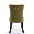 thumbnail image 3 of Solid Wood Leg Dining Chair With Velvet Upholstery, 2, Olive, Sw2001ol - Frame & Luxury Look Contemporary Upholstered Pair, 2, Comfortable Elegant Style, 3 of 6