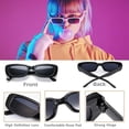 thumbnail image 3 of piezas de gafas de sol retro, gafas de sol vintage, pequeñas, cuadradas, rectangulares, gafas de los años 90, modernas, Y2K, para mujeres, estéticas, 3 of 6