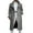 Grey, variant on Mens Trench Coat Fashion Woolen Coat Autumn British Woolen Double Breasted Extended Coat Trench Coat Men Khaki S
