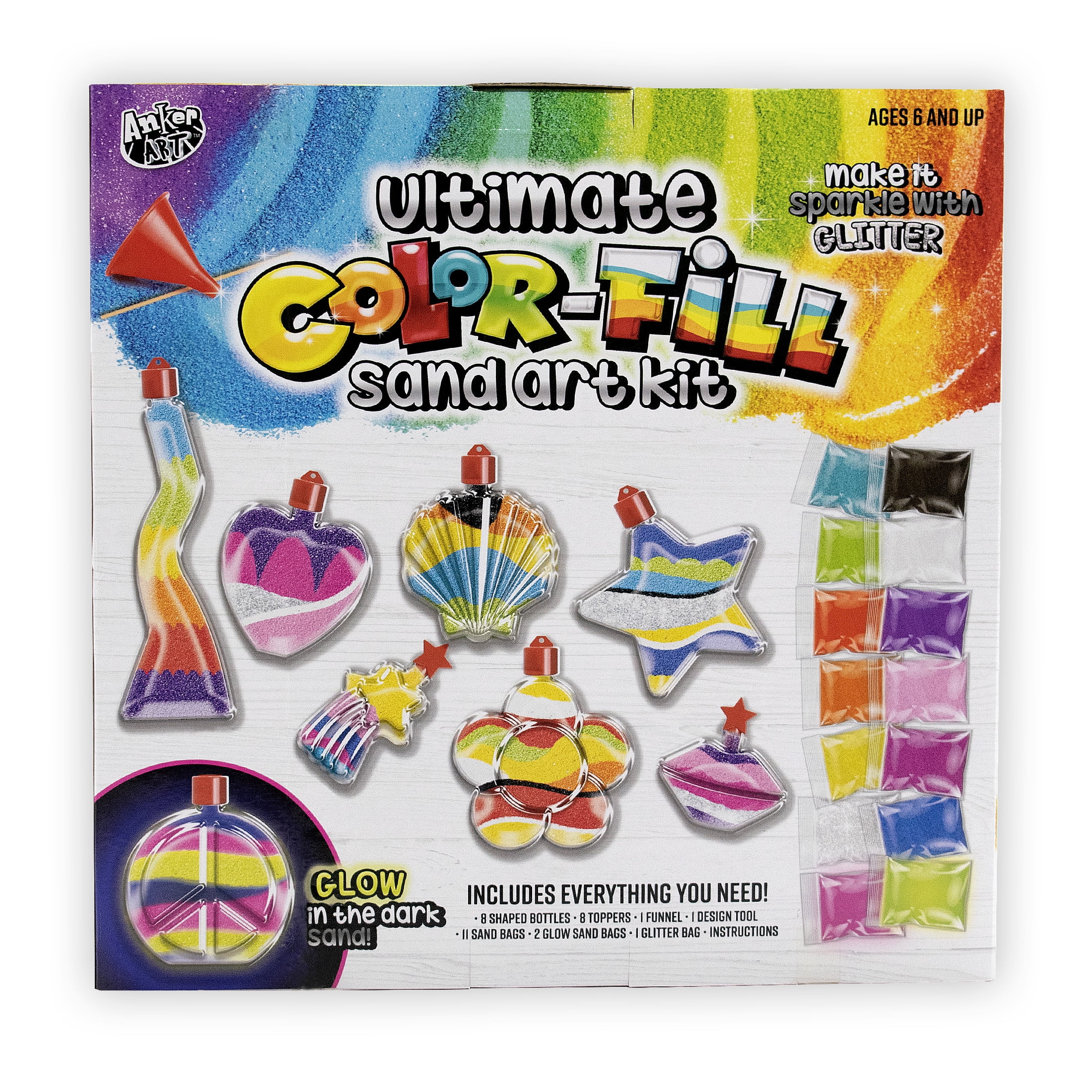 Colored Sand Painting Artists Kit 10 Color Kids' Sand Art Kit with