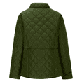 thumbnail image 5 of Womens Quilted Barn Jackets Fall Winter Ladies Fashion Loose Puffer Coats Casual Lapel Collar Button Down Solid Color Padded Warm Coat Outerwear, 5 of 7