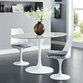 thumbnail image 6 of Modway Lippa 54" x 31" Oval Modern Artificial Marble Dining Table in White, 6 of 8