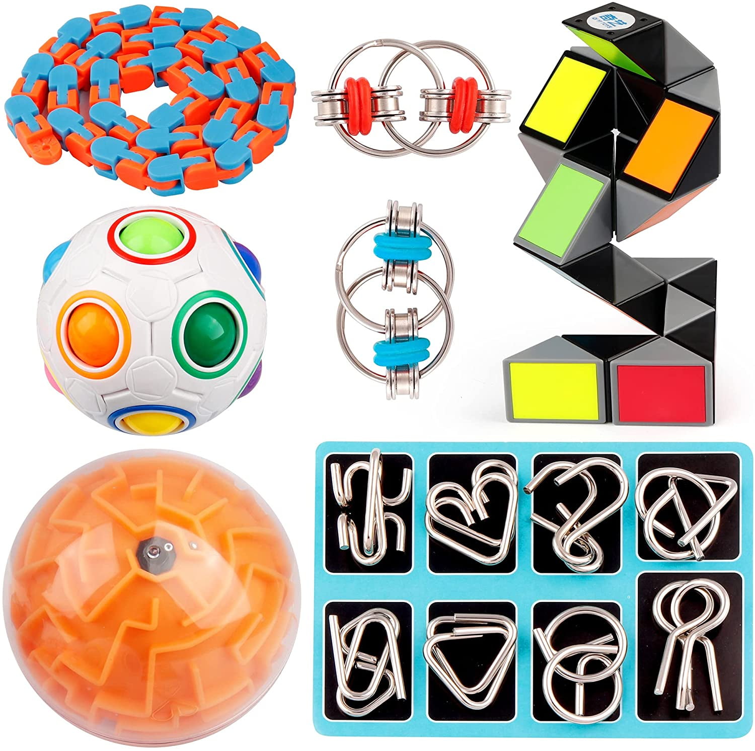 Magic Ball Toys-Magic Rainbow Ball Puzzle Toy-Rainbow 3D PU... 