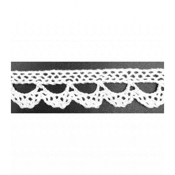 Trimplace White 5/8" Vintage Scalloped Cluny Lace
