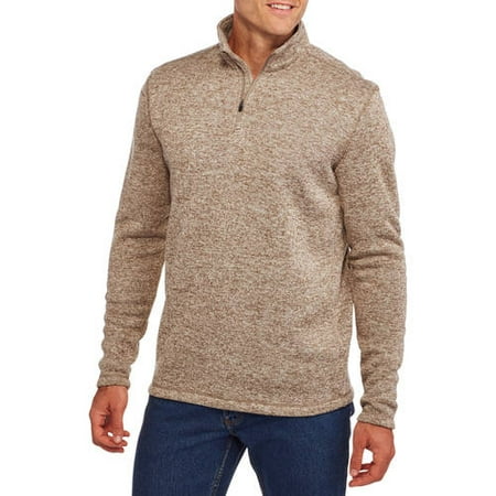 Faded Glory - Men's 1/4 Zip Pullover Sweater - Walmart.com