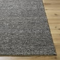 thumbnail image 4 of Hauteloom Sevan Modern Hand Tufted Natural Fiber Wool Area Rug - Contemporary Solid Color Carpet for Living Room, Bedroom, Dining Room - Farmhouse, Cottage - Black Charcoal - 5' x 7'6", 4 of 9