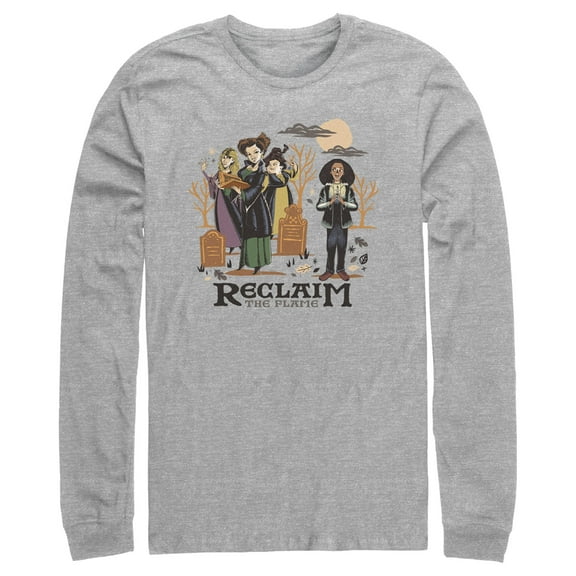 Men's Hocus Pocus 2 Reclaim the Flame Long Sleeve Shirt Athletic Heather Medium