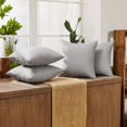thumbnail image 3 of Deconovo Fundas de cojines decorativas - Juego of 4 Soft Linen Cushion Covers, Machine Washable Pillowcases for Sofa, Warm Gray, 18x18 Inch, 3 of 7
