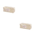 thumbnail image 1 of Seitruly Estuche para lápices con almohada para niña, bolsas de cosméticos encantadoras de gran capacidad, bolsas de papelería flexibles, Beige 2piezas, 1 of 6