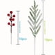 thumbnail image 3 of Decoración Falsa Guirnalda artificial Norfolk de 10 piezas con bayas rojas para decoraciones navideñas y centros de mesa festivos JASKFLY, 3 of 8