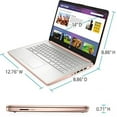 thumbnail image 4 of 2021 HP Stream 14" HD Thin and Light Laptop, Intel Celeron N4020 Processor, 4GB Memory, 64GB eMMC Storage, WiFi 5, Webcam, HDMI, 1 Year Office 365, Windows 10 S, Rose Gold, / IFT, 4 of 5