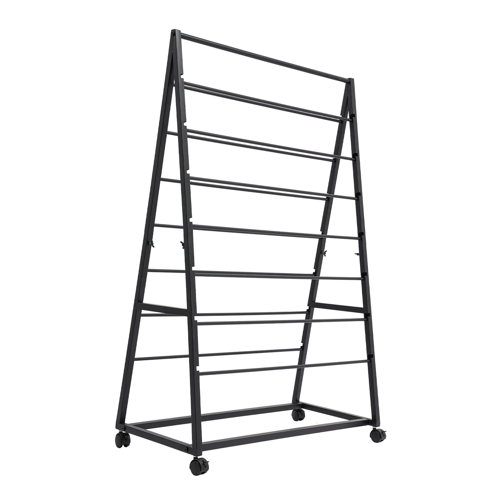 Ribbon Display Organizer with Wheels, Ribbon Holder Organizer Rack, Ribbon Storage Organizer Black 31.5*15.7*49.2in