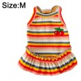 thumbnail image 2 of Falda de cereza con rayas de colores, ropa para mascotas, ropa para perros, camisa de respaldo, falda para perros de dos patas, 2 of 6
