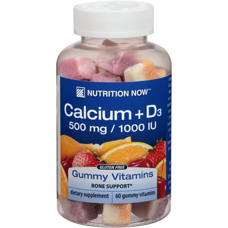 Nutrition Nowâ ¢ Calcium + D3 Gummy Vitamins 60 ct. Bottle