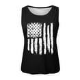 thumbnail image 4 of Pimfylm American Flag Shirts Women 4th of July Sleeveless Tank Tops Patriotic Shirts USA Graphic Tees(Black,XXL), 4 of 4