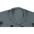thumbnail image 4 of HAPPY BAY Men's Beach Cruise Holidays Shirts Casual Button Down Shirts For Men Summer Vacation Aloha Tops Hawaiian Shirt 5XL Grey_AE9, 4 of 4