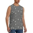 thumbnail image 2 of Balery Airplane Routes Around The World Camisetas sin mangas para hombre, absorbe la humedad y protege contra el mal olor.-X-Large, 2 of 7