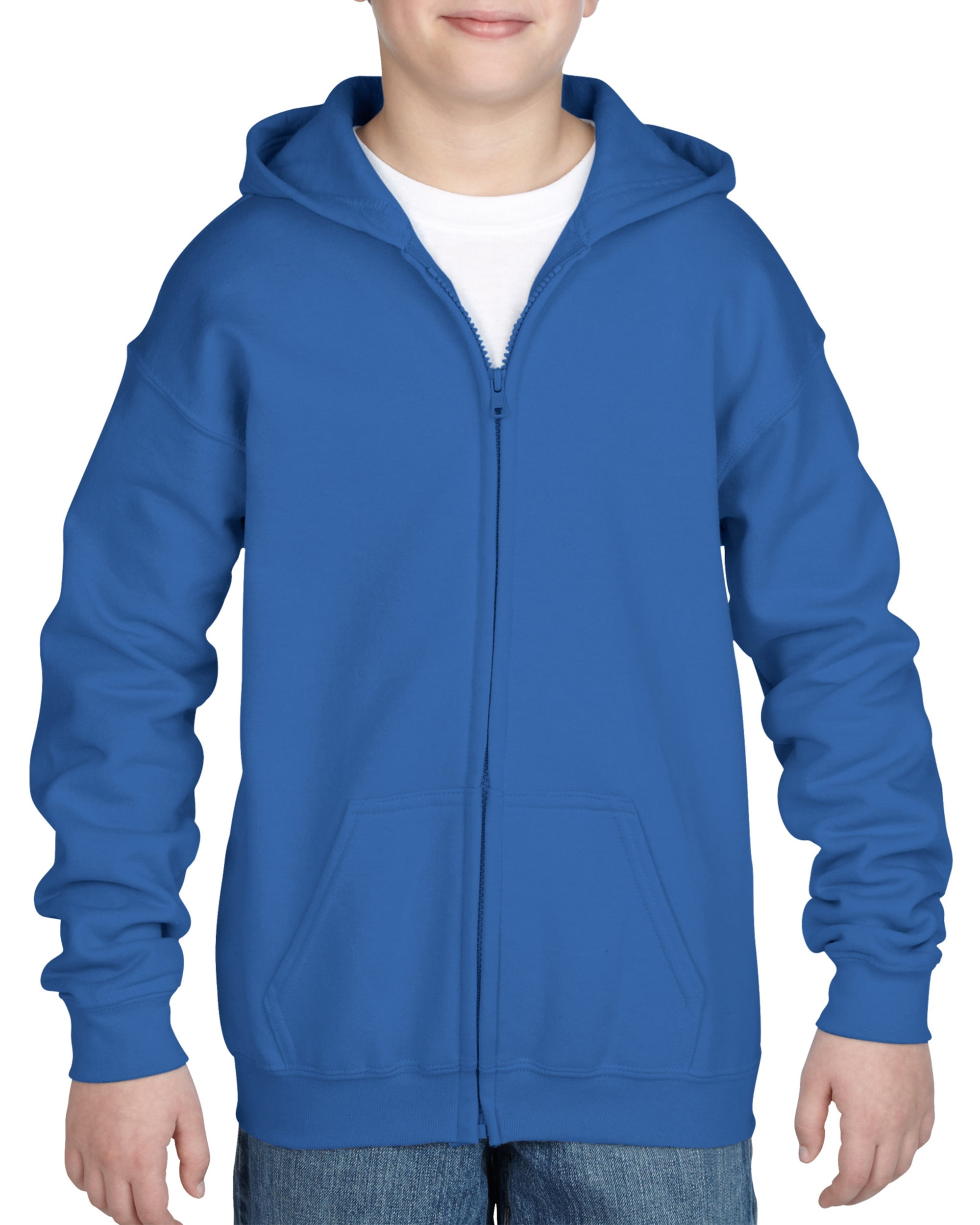 Gildan Yth Zip Hood Royal - Walmart.com