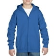 thumbnail image 2 of Gildan Yth Zip Hood Royal, 2 of 2
