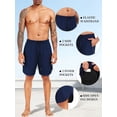 thumbnail image 3 of Cadmus Mens 2-in-1 Dry Fit Running Shorts with Liner, 9" Inseam Gym Basketball Shorts, Deep Pockets,#50, Navy Blue,XL, 3 of 9