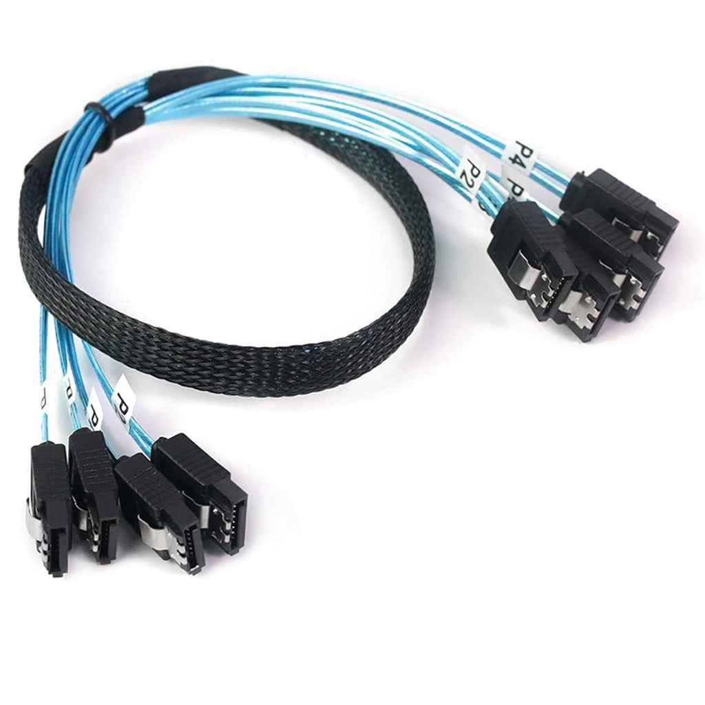 90/180 Degree 4/6/8 SATA to 4/6/8 sata 4.0 7p Female with Braided Mesh for Server Computer Host SSD SATA Hard Disk Adapter Cable