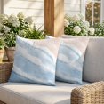 thumbnail image 3 of Pillow Covers 20x20 Set of 2, Ombre Blue Waves Square Throw Pillow Covers for Couch/Sofa/Living Room, Gradient Coastal Beach Sandy Ocean Decorative Soft Pillowcases for Couch Throw Pillows, 3 of 9