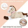 thumbnail image 4 of Homesteed Large Plush Horse Toy 33 Inch Rideable Stuffed Animal Soft Hugging Pillow with Reins for Kids Birthday Baby Shower Gift Brown, 4 of 7