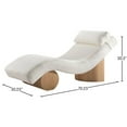 thumbnail image 3 of Meridian Furniture Marcella Cream Fabric Upholstered Chaise Lounge, 3 of 10