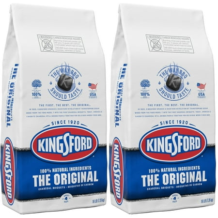(2 pack) Kingsford Original Charcoal Briquettes, BBQ Charcoal for Grilling - 16