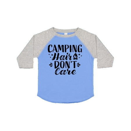 

Inktastic Camping Hair Dont Care with Campfire Gift Toddler Toddler Girl T-Shirt