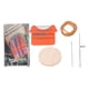 thumbnail image 1 of Minimáquina de telar de 10 ganchos Máquina de telar pequeña para el hogar con tabla de madera de 6,5 cm para manualidades DIY Tejido Triángulo naranja, 1 of 10