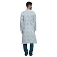 thumbnail image 3 of Atasi Designer Kurta Pajama For Men Printed Angrakha Style Casual Summer Clothing, 3 of 5