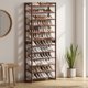 thumbnail image 2 of SONGMICS Shoe Rack, 12-Tier Shoe Organizer, Metal Shoe Storage for Garage, Entryway, Set of 2 6-Tier Stackable Shoe Shelf, with Adjustable Flat or Angled Shelves, Holds 48-60 Pairs, Bronze, 2 of 6