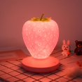 thumbnail image 4 of Luz de noche LED regulable de contacto Fresa de silicona Lámpara de noche USB con luz de noche para niños, regalo para la cama, 4 of 5