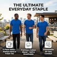 thumbnail image 4 of SOCKS'NBULK 3 Pack Men's Solid Colors Cotton T-Shirts Short Sleeve Lightweight Tees, Bulk (XX-Large, Royal Blue, xx_l), 4 of 7