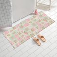 thumbnail image 2 of Pioneer Flower Floral Print Pattern Bathroom Rugs Mat, Non Slip Microfiber Bathroom Rug with Rubber Backing, Soft Mats for Bathroom Floor Tub Shower, 24"x60", 2 of 5