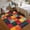 4, variant on Bold Geometric Patchwork Area Rug with Bright Multicolor Squares Non Slip Floor Carpet for Nursery Bedroom Living Room